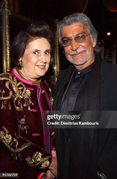 Suzy Menkes and Roberto Cavalli