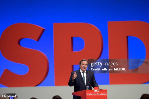 Party convention of SPD in Dortmund : Gerhard SCHROEDER