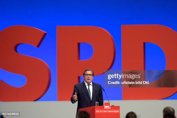 Party convention of SPD in Dortmund : Gerhard SCHROEDER