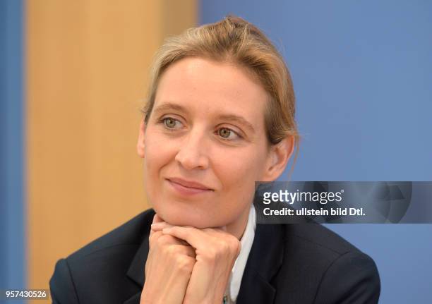 Press conference of AfD : Alice WEIDEL