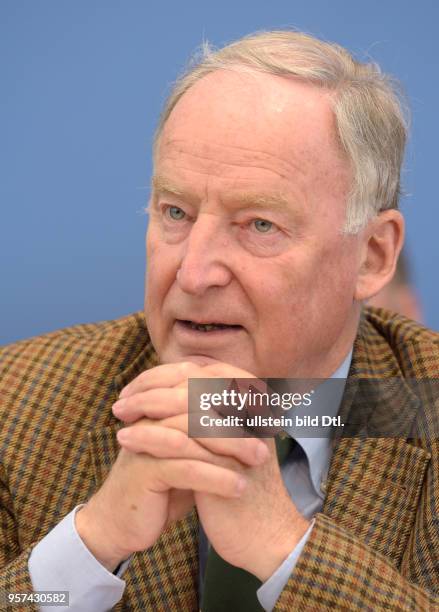 Press conference of AfD : Alexander GAULAND