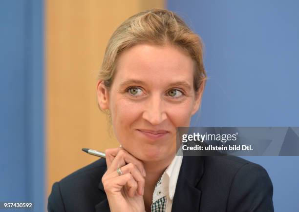 Press conference of AfD : Alice WEIDEL