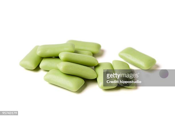 green chewing gum - chewy stock pictures, royalty-free photos & images