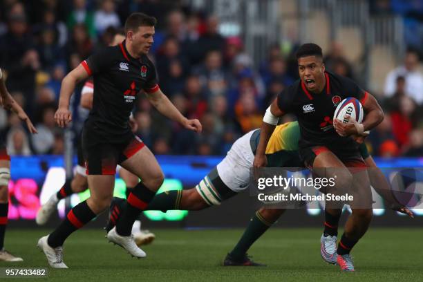 Ben Loader of England during the International match between England U20's and South Africa U20's at Sixways Stadium on May 11, 2018 in Worcester,...