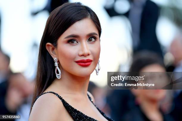 Praya Lundberg attends the screening of "Ash Is The Purest White " during the 71st annual Cannes Film Festival at Palais des Festivals on May 11,...