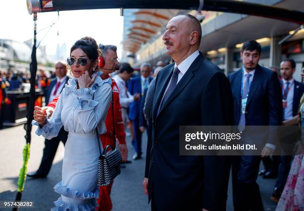 Ilham Alijew, und seine Ehefrau Mehriban, formula 1 GP, Europa in Baku Aserbaidschan