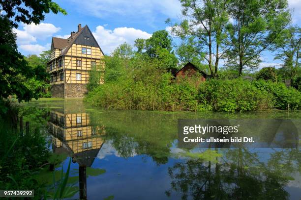Gladbeck, Ruhr area, Westphalia, North Rhine-Westphalia, Wittringen Castle, moated castle, former manor house, half-timbered house, municipal museum,...