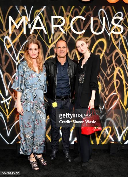 Model Emma Brandstrup and Marcus Lemonis attend the MARCUS meatpacking grand opening Event at Marcus Meat Packing on May 10, 2018 in New York City.