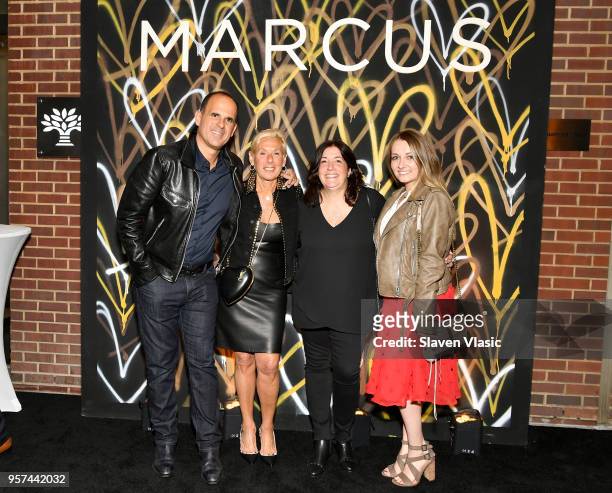 Marcus Lemonis, Bobbi Lemonis, Sharon Glickman and Katelyn Newcomer attend the MARCUS meatpacking grand opening Event at Marcus Meat Packing on May...