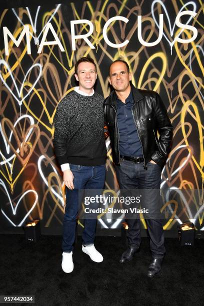 Jason Faulkner and Marcus Lemonis attend the MARCUS meatpacking grand opening Event at Marcus Meat Packing on May 10, 2018 in New York City.
