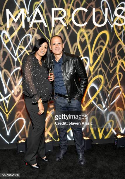 Marcus Lemonis and Mbana Ndiaye attend the MARCUS meatpacking grand opening Event at Marcus Meat Packing on May 10, 2018 in New York City.