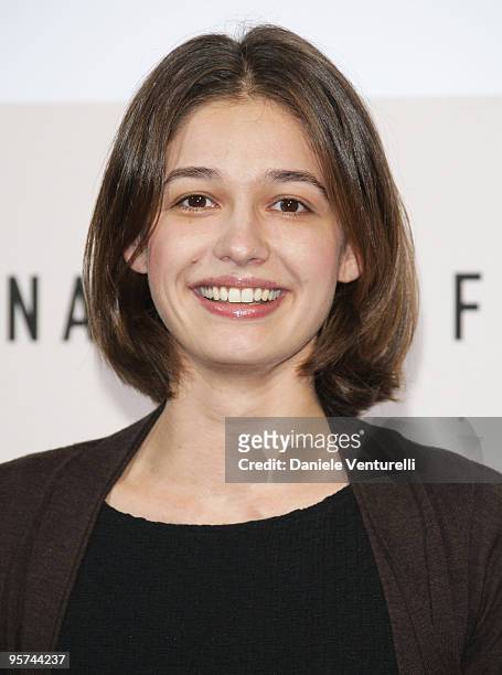 Actress Ana Caterina Morariu attends the 'Il Sangue Dei Vintil' photocall during the 3rd Rome International Film Festival held at the Auditorium...