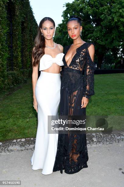 Joan Smalls and Jasmine Tookes attend Chopard Secret Night during the 71st annual Cannes Film Festival at Chateau de la Croix des Gardes on May 11,...