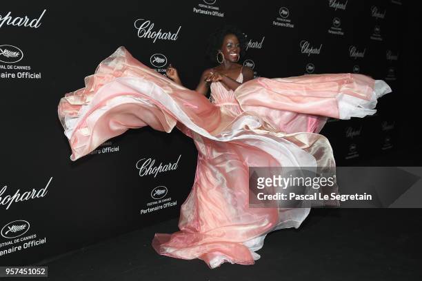 Lupita Nyong'o attends Chopard Secret Night during the 71st annual Cannes Film Festival at Chateau de la Croix des Gardes on May 11, 2018 in Cannes,...