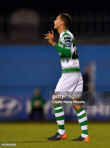 Dublin , Ireland - 11 May 2018; Graham Burke of Shamrock Rovers celebrates after scoring his sides first goal during the SSE Airtricity League...