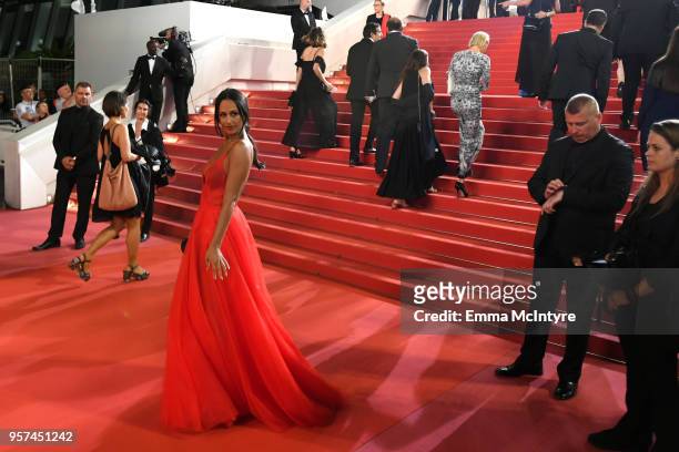 Portugese actress Rita Pereira attends the screening of "The Spy Gone North " during the 71st annual Cannes Film Festival at Palais des Festivals on...