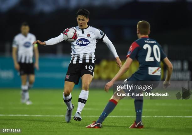 Louth , Ireland - 11 May 2018; Jamie McGrath of Dundalk in action against Jack Keaney of Sligo Rovers during the SSE Airtricity League Premier...