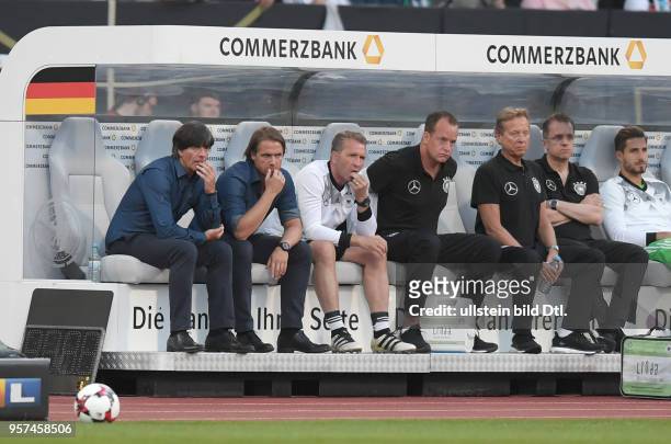 Fussball Nationalmannschaft 2017, WM Qualifikationsspiel, Deutschland - San Marino 7-0, v.li., Bundestrainer Joachim Loew, Joachim Löw ,...