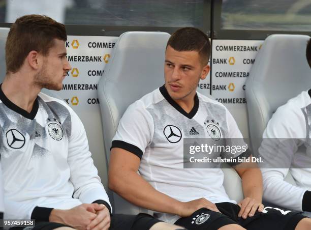 Fussball Nationalmannschaft 2017, WM Qualifikationsspiel, Deutschland - San Marino 7-0, Diego Demme , re., und Timo Werner