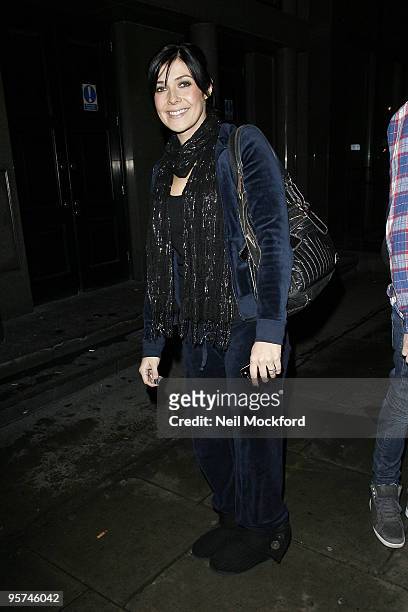 Kym Marsh sighted leaving BBC Radio One Studios on January 13, 2010 in London, England.