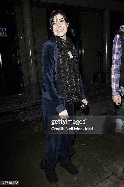 Kym Marsh sighted leaving BBC Radio One Studios on January 13, 2010 in London, England.