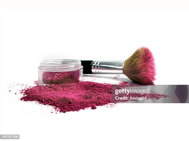 rojo maquillaje mineral - colorete fotografías e imágenes de stock