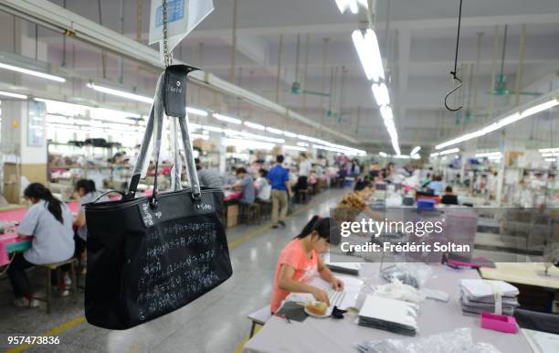 Bags factory in Shenzhen. Former fishing village, Shenzhen became China's first Special Economic Zones and the major city in the south of Southern...