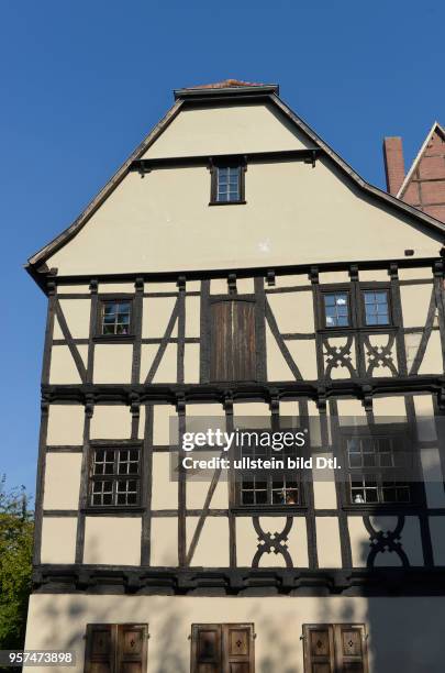 Fachwerkhaus, Alter Markt, Halle an der Saale, Sachsen-Anhalt, Deutschland