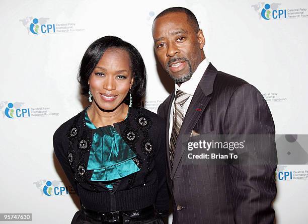 Honorees actress Angela Bassett and her husband actor Courtney B. Vance arrive at the 1st Annual "A Celebration of Heroes" Power Heroes Gala at the...