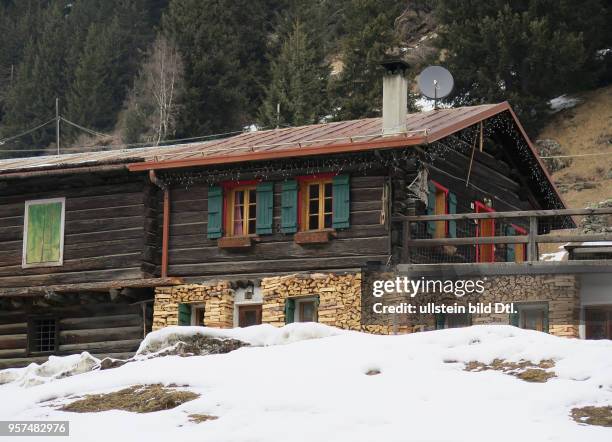 Huette, Santa Caterina Valfurva, Sondrio, Lombardei, Italien / Hütte