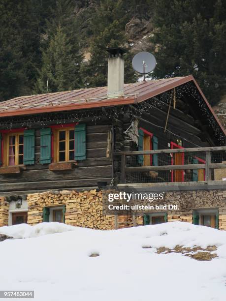 Huette, Santa Caterina Valfurva, Sondrio, Lombardei, Italien / Hütte