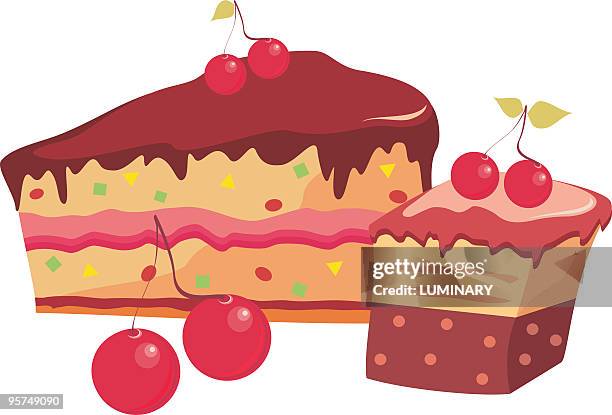 cake - chocolate pie stock illustrations
