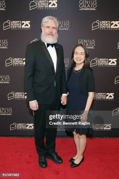 Honoree, entrepreneur, and geneticist George Church and and molecular biologist Chao-ting Wu, both of Harvard University, attend the Genius Gala 7.0...