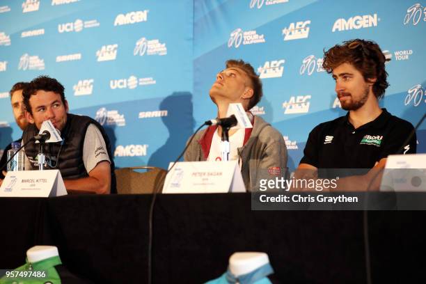 Mark Cavendish of Great Britian and Team Dimension Data, Marcel Kittel of Germany and Team Katusha Alpecin and Peter Sagan of Slovakia and Team...