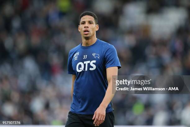 Curtis Davies of Derby County during the Sky Bet Championship Play Off Semi Final:First Leg match between Derby County and Fulham at iPro Stadium on...