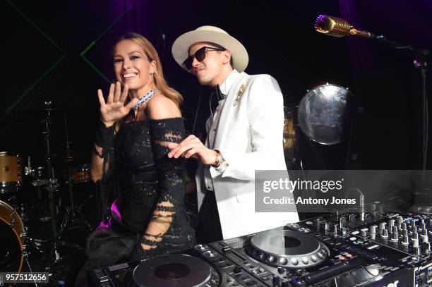 Cassidy and Petra Nemcova attend the Chopard Secret Night during the 71st annual Cannes Film Festival at Chateau de la Croix des Gardes on May 11,...