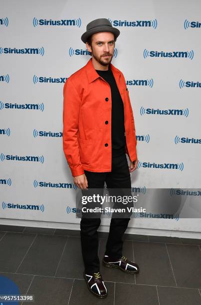 Actor Dan Stevens visits SiriusXM Studios on May 11, 2018 in New York City.