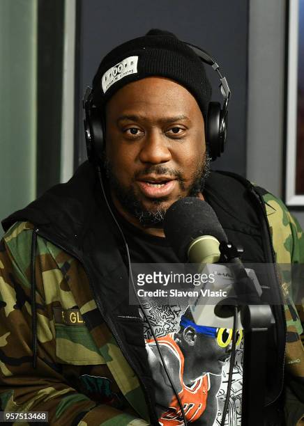 Pianist/record producer Robert Glasper visits Shade 45/Sway at SiriusXM Studios on May 11, 2018 in New York City.