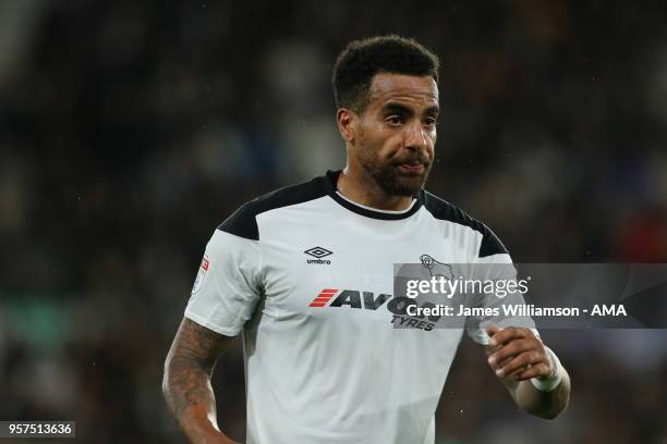 Tom Huddlestone of Derby County during the Sky Bet Championship Play Off Semi Final:First Leg match between Derby County and Fulham at iPro Stadium...