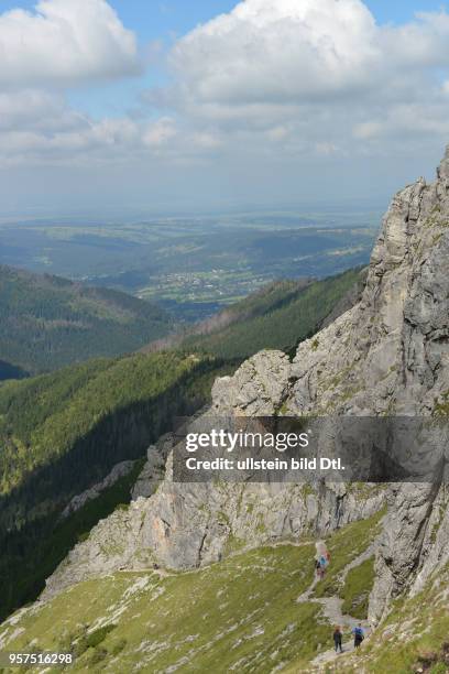 Roter westlicher Wanderweg zum Gipfel Giewont, Hohe Tatra, Polen