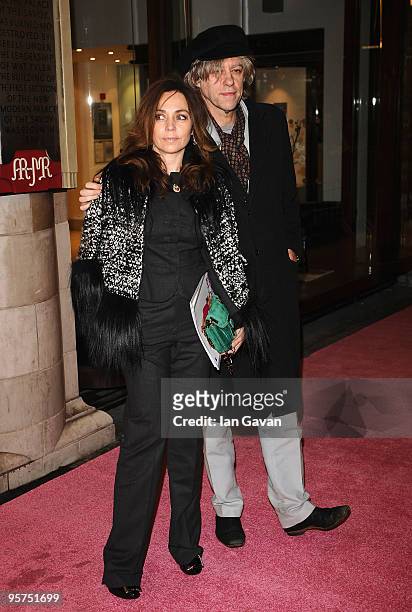 Sir Bob Geldof and Jeanne Marine attends the 'Legally Blond' Gala Performance at the Savoy Theatre on January 13, 2010 in London, England.
