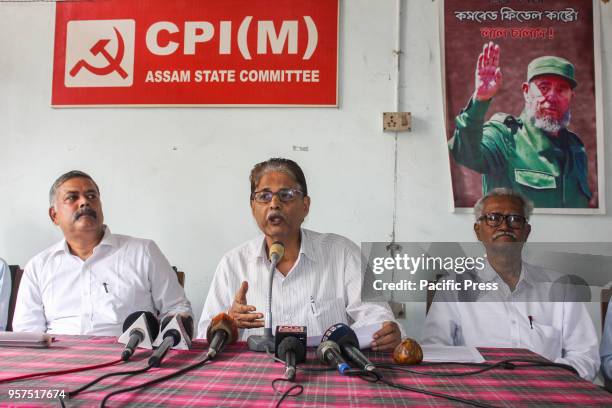 Assam state committee secretary, Comrade Deben Bhattacharyya addressing a press meet on proposed Citizenship Amendment Bill 2016, and demanded...