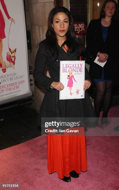 Kathryn Drysdale attends the 'Legally Blond' Gala Performance at the Savoy Theatre on January 13, 2010 in London, England.