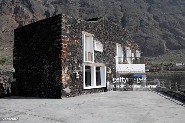 General view of a small hotel in Las Puntas on El Hierro Island, January 13, 2010 in El Hierro Island, Spain. The island inspired and features in the...