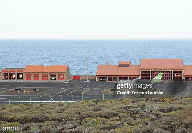 General view of the airport on El Hierro Island, January 13, 2010 in El Hierro Island, Spain. The island inspired and features in the new film...