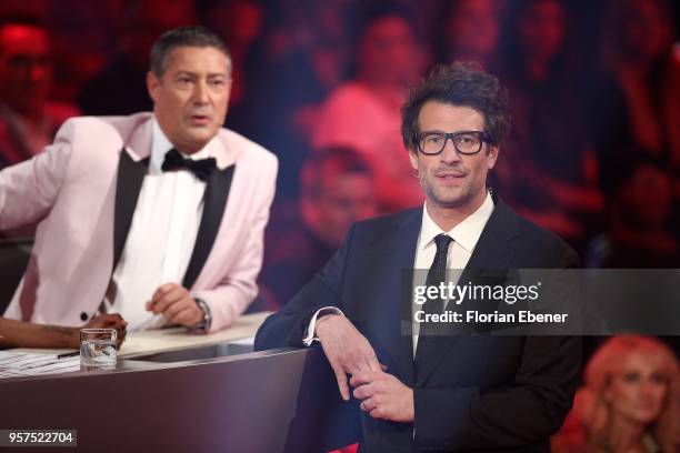 Joachim Llambi and Daniel Hartwich during the 8th show of the 11th season of the television competition 'Let's Dance' on May 11, 2018 in Cologne,...