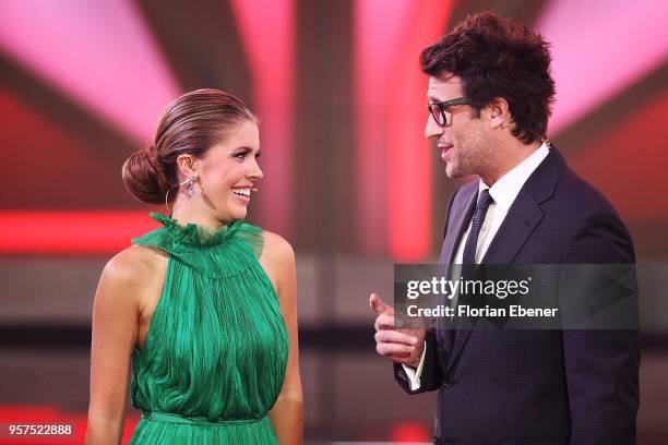 Victoria Swarovski and Daniel Hartwich during the 8th show of the 11th season of the television competition 'Let's Dance' on May 11, 2018 in Cologne,...