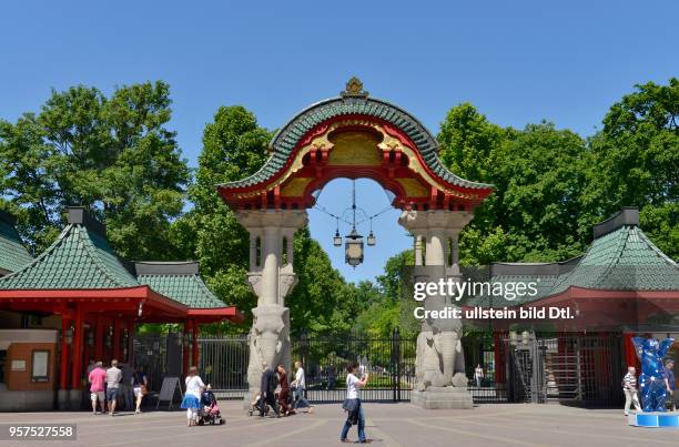 Elefantentor, Zoologischer Garten, Budapester Strasse, Tiergarten, Mitte, Berlin, Deutschland