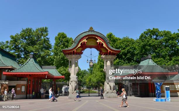 Elefantentor, Zoologischer Garten, Budapester Strasse, Tiergarten, Mitte, Berlin, Deutschland
