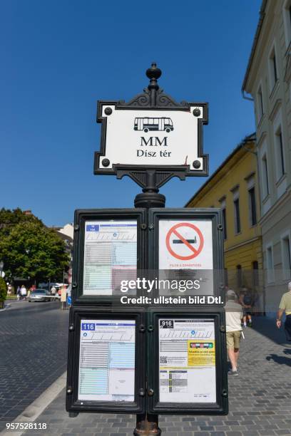 Bushaltestelle, Burgviertel, Burgberg, Budapest, Ungarn